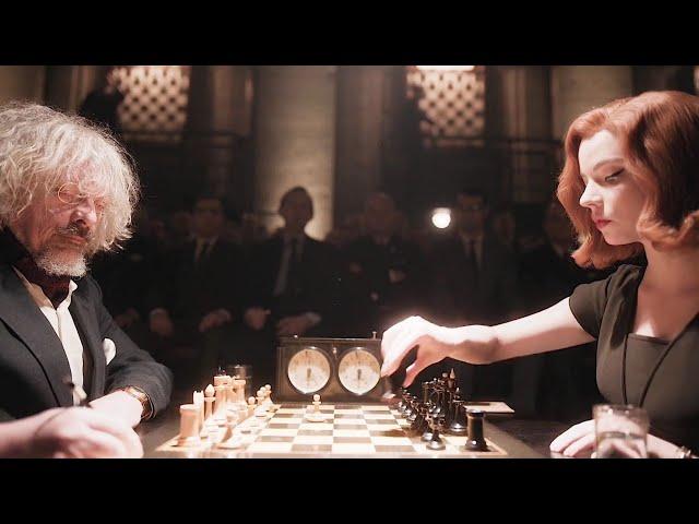 Beth vs Luchenko Chess Game Scene-The Queen's Gambit