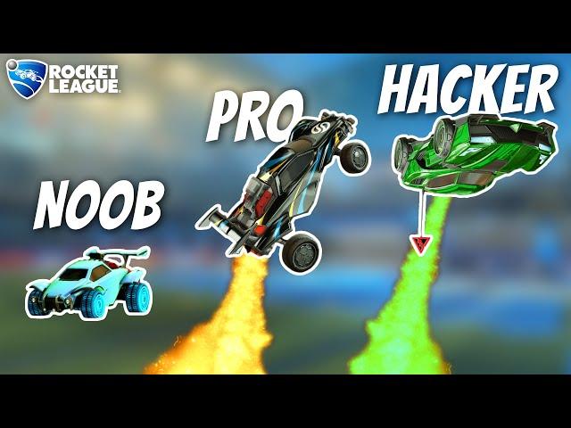 NOOB vs PRO vs HACKER in Rocket League