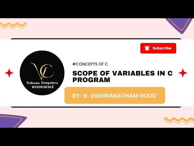 #programming in c - scope of variables in c /local and global variable /Bcom II SEM Imp topics