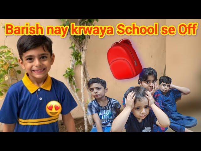 Barish ki waja se School se hua Off #rainalert #karachiweather