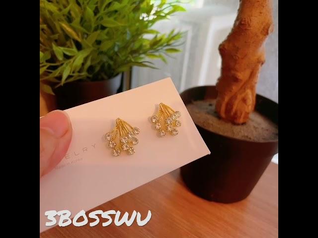 #耳環#飾品#耳飾#韓系#日系#925銀針#3BOSSWU#3BOSSWU小商品#水鑽耳環#晚宴飾品#華麗耳環#學院風