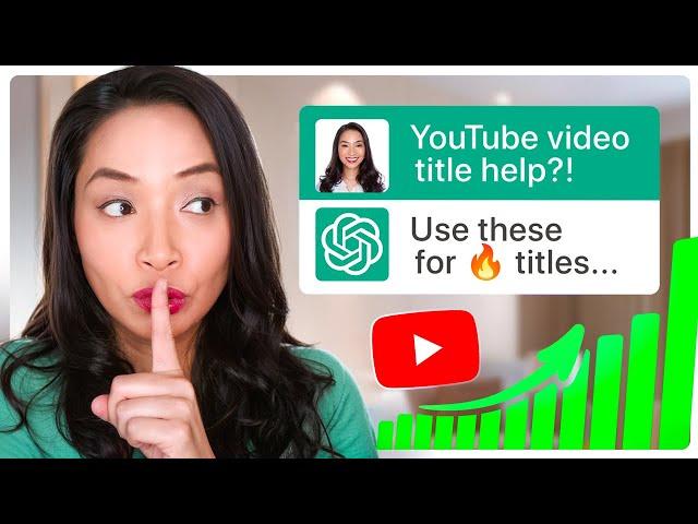 The ChatGPT secrets for YouTube Titles that get clicked and watched!