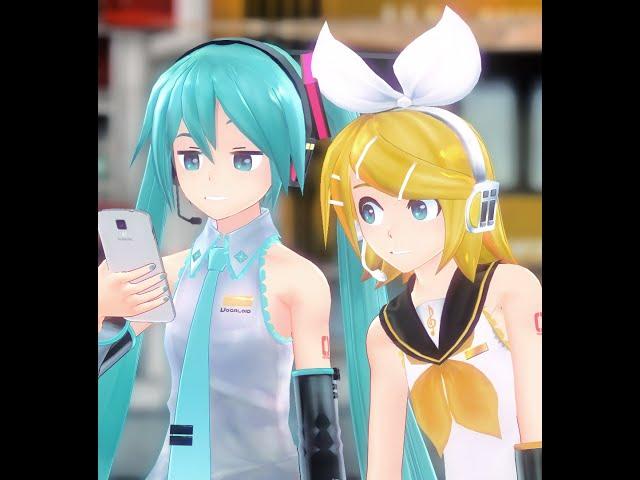 [MMD] Rin and Miku should kiss tbh