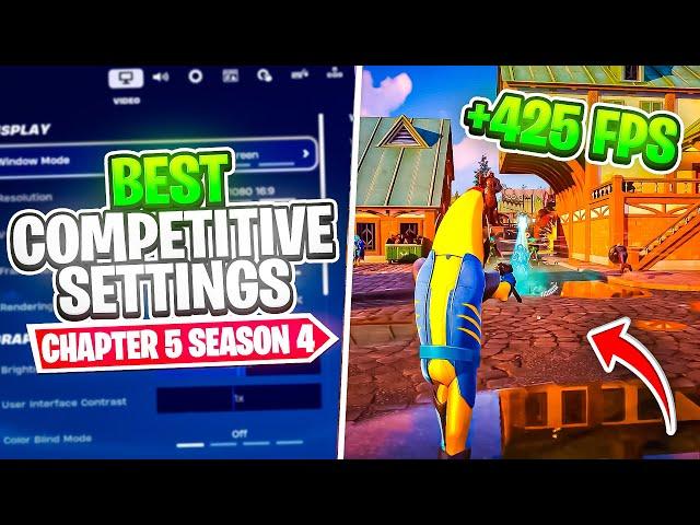 The BEST Competitive Settings in Fortnite Season 4!  (Huge FPS Boost & More!)