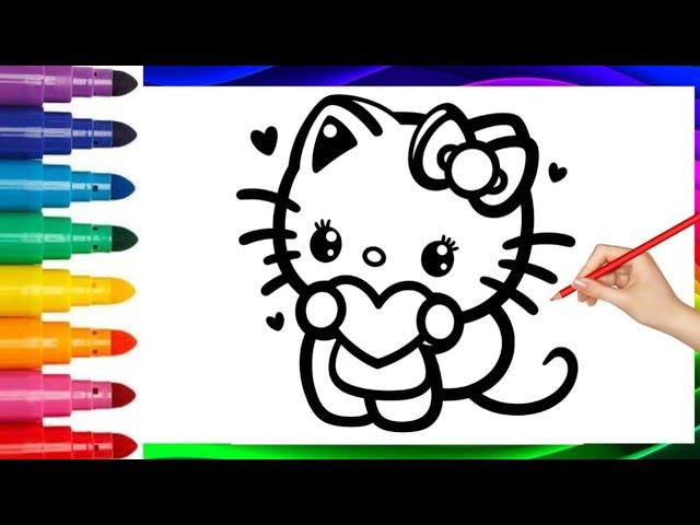  Kitty Drawing for Kids | Easy Step-by-Step Cat Drawing Tutorial 