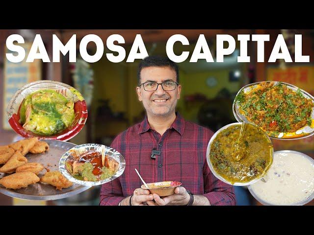 Samosa Capital of India Jhansi l Kadhi Samosa l Bhojanalaya food - Hari Mirch Dal Tadka + Best Kheer