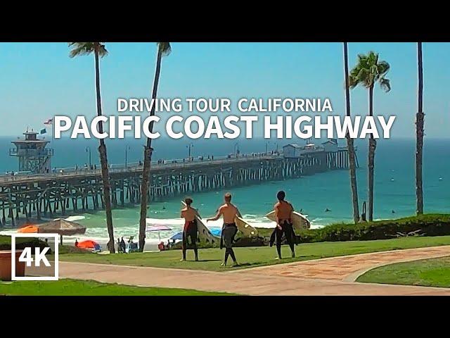 [Full Version] Driving Long Beach to San Clemente Beach, Pacific Coast Highway, California, 4K UHD