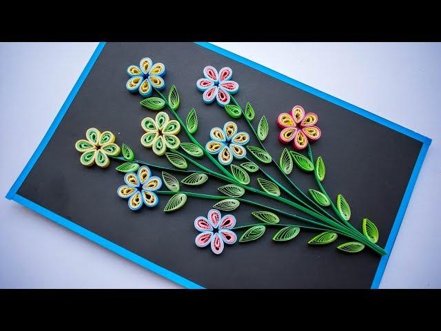 Mothers day - Quilling Flower - How to make Quilling Flowers - Quilling for Beginners - DIY 