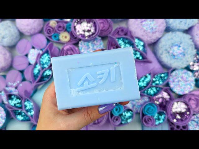 ASMRСrunching sounds(4K)Soap boxes with foamCutting cubesCrushing dry soap forms