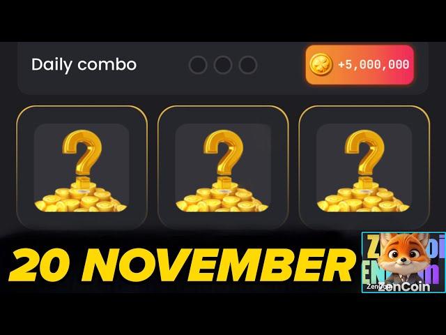 Zen coin daily combo 20 November | Zen coin today combo cards 20 November | Zen coin airdrop