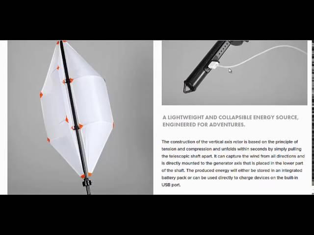 Portable, Folding Wind Power Generator