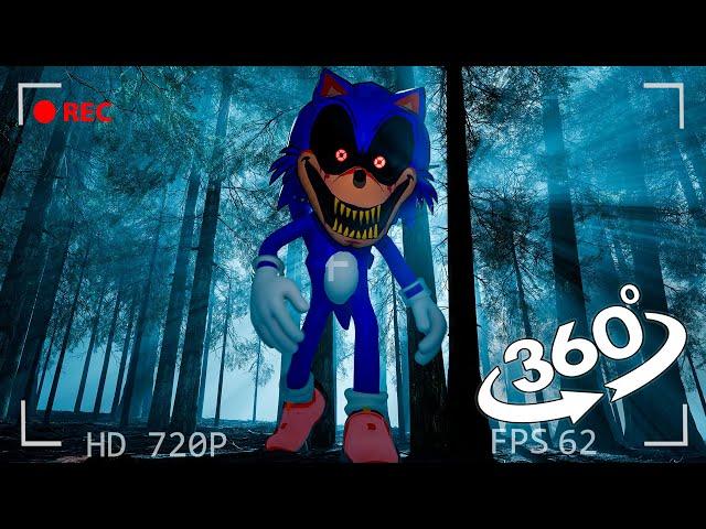 360° VR Giant SONIC.EXE found in dark forest! (top secret)