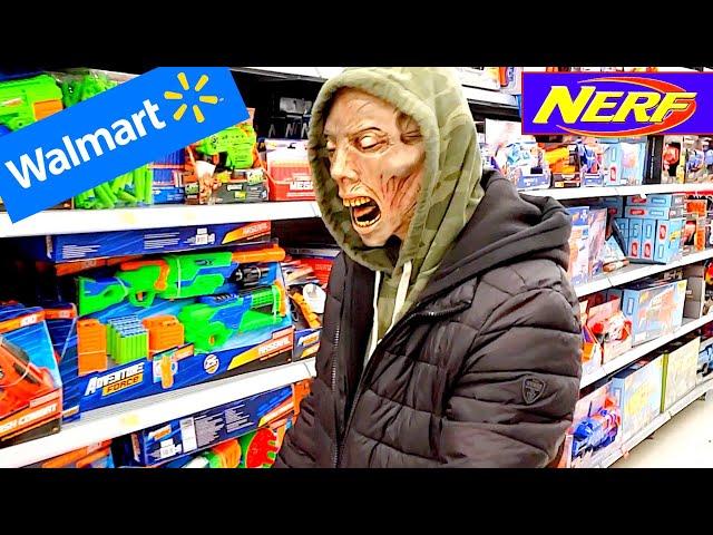 ZOMBIE SHOPS AT WALMART For Nerf Blaster!