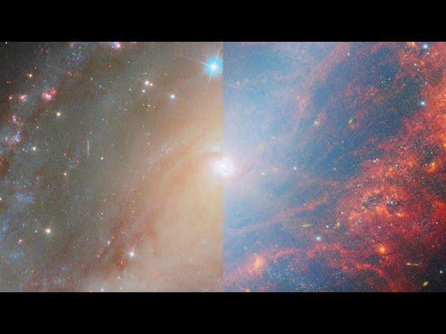 Spiral galaxy NGC 2566 in stunning JWST and Hubble views - See in 4K