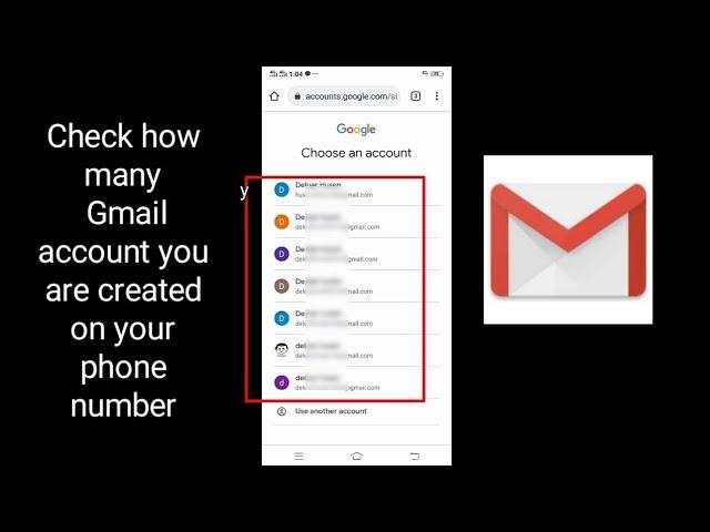 how to check how many gmail account on my number