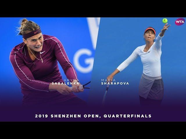 Aryna Sabalenka vs. Maria Sharapova | 2019 Shenzhen Open Quarterfinal | WTA Highlights