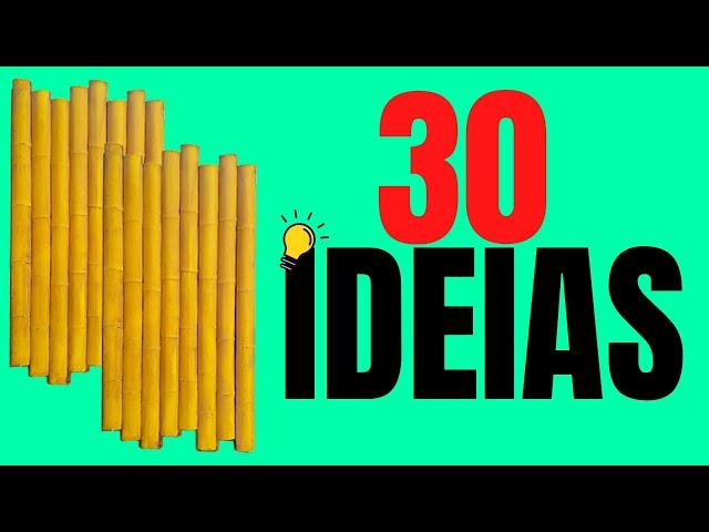 30 ideias MARAVILHOSAS  para DECORAR sua CASA com BAMBU