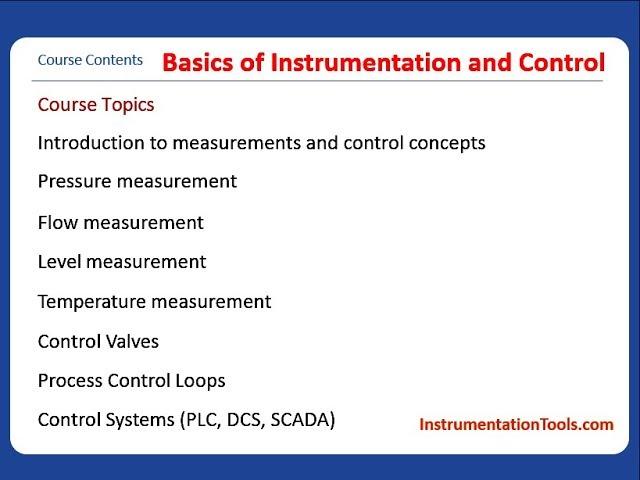 Basics of Instrumentation and Control | Free Download Instrumentation Course