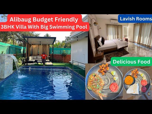 Alibaug Budget Friendly  3BHK Villa|Alibag-Nagaon Luxurious Stay+Food 3200 Swimming PoolBudget Villa