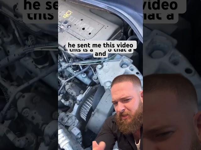 Customer sent me this video after quoting him a timing belt replacement.
