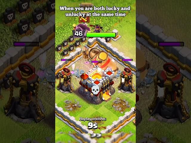 Bro's luck ran out in the last 1 second ll Clash of clans ll #shorts #clashofclans #coc
