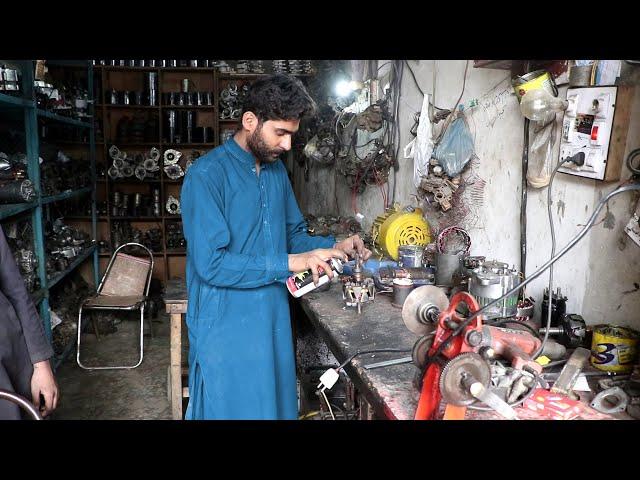 This young auto mechanic is brilliant in repairing car alternator