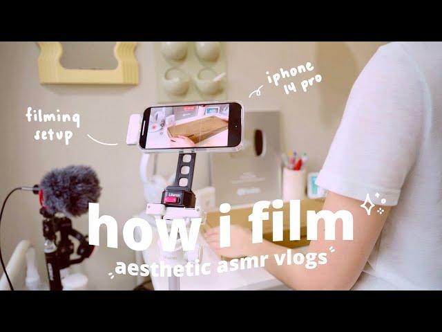 my iphone vlogging setup  filming accessories + sample asmr unboxing