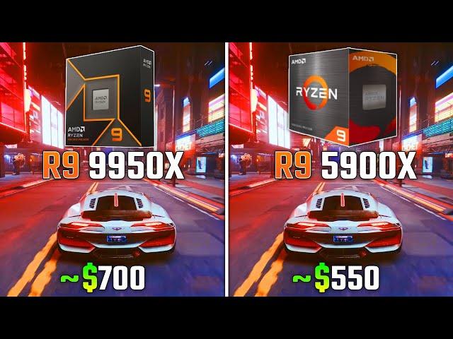 RYZEN 9 9950X vs RYZEN 9 5900X | Test in 6 Games