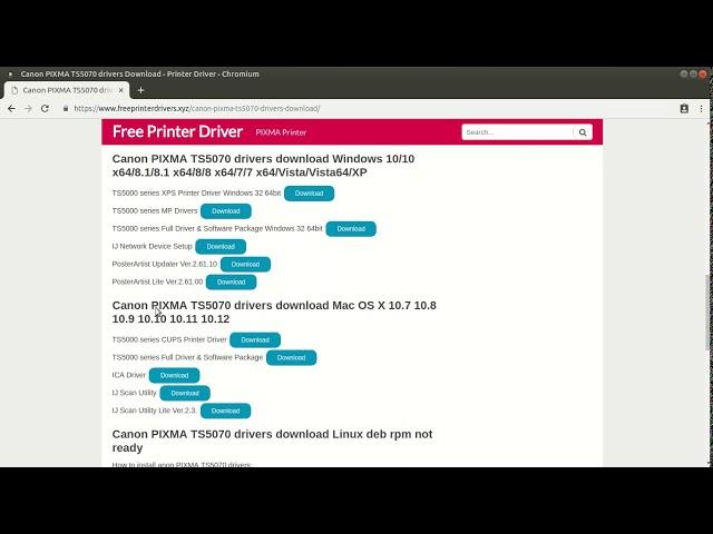 Canon PIXMA TS5070 driver & How To install