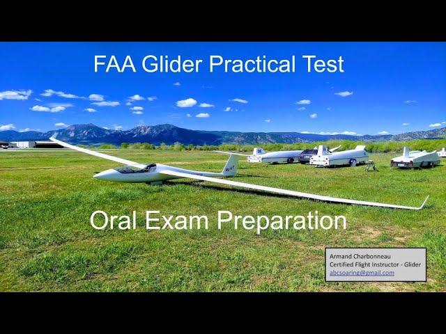 Check Ride Oral Prep for Glider Pilots