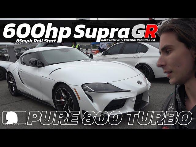 600hp Supra GR Pure 800 Turbo 65mph Roll Start