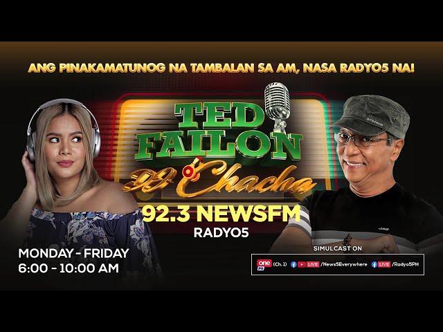 Simulan ang bawat umaga kasama ang tambalang Ted Failon at DJ Chacha!