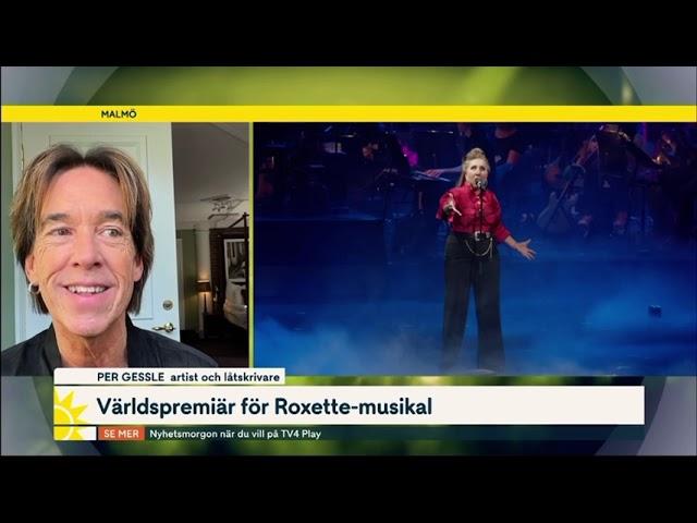 Per Gessle Nyhetsmorgon - about worldpremiere Roxette musical