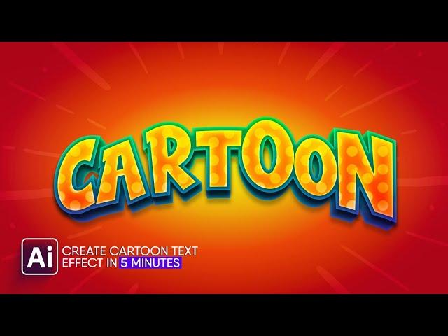 Cartoon Text Effect in Adobe Illustrator