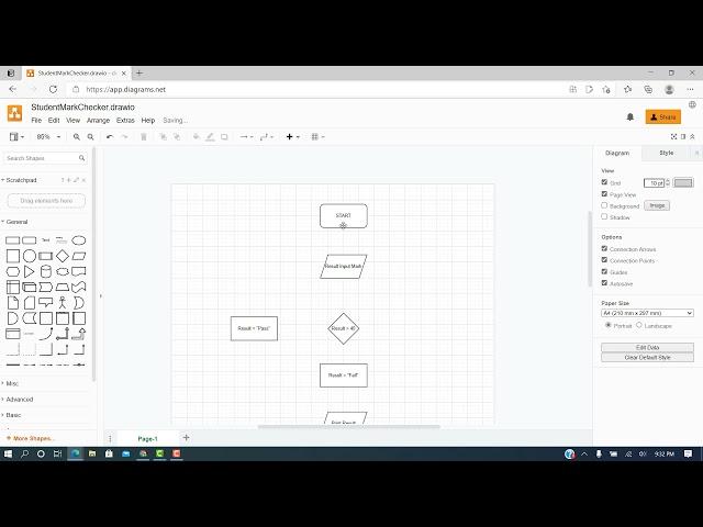 Flow Chart: Student Mark Checker (For Absolute Beginners Example)