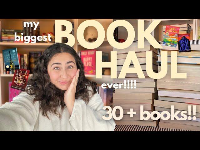 my biggest book haul ever!  30 books! thrifted, little free libraries, & book outlet haul