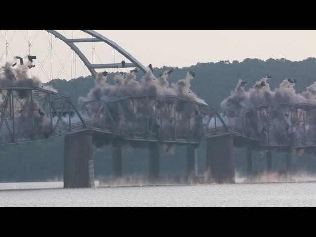 Old Eggners Ferry Bridge Explosion