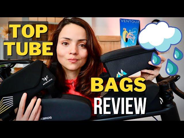 Top Tube Bags Cycling and Bikepacking REVIEW I Waterproof I Bolt on & Straps Apidura Craft Cadence..