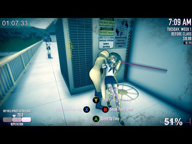 Yandere Simulator Speedrun | Rival-Specific 1 01:49.15