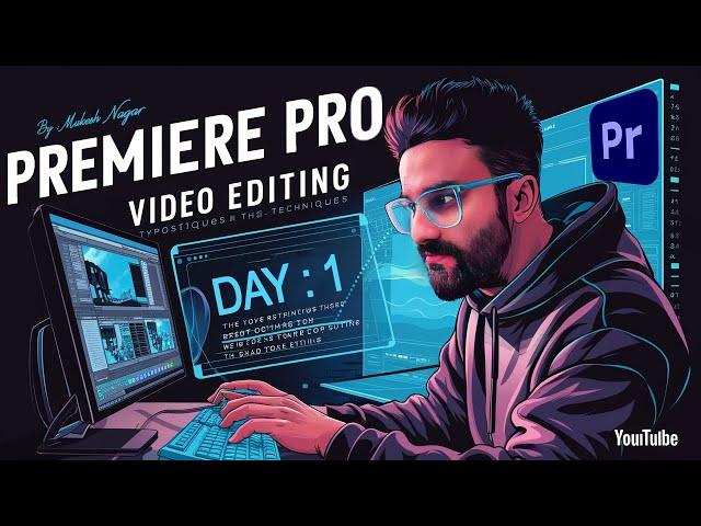 Premiere pro video editing tutorial 2024 ! Day 1 ! Complete Video Editing Course Hindi #premierepro