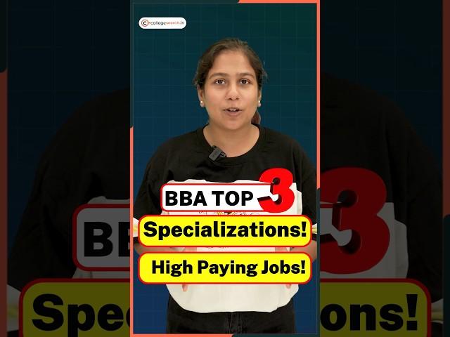 Top BBA Specializations With High Paying Jobs in 2024Best BBA Careers! #Shorts #BBA2024 #BBAFees