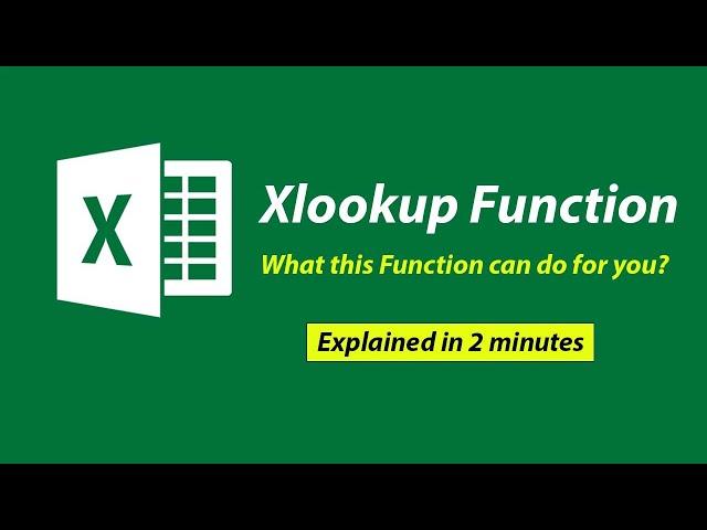 Excel Xlookup Explained in 2 Minutes | How to Use Excel Xlookup Function