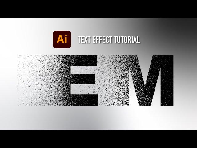 Adobe Illustrator 2023 - Dispersion Text Effect Tutorial
