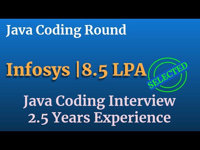 Infosys Java Coding Round