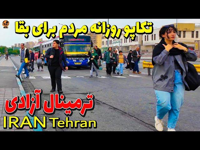 IRAN Tehran Walking On West Terminal Azadi walk 4k