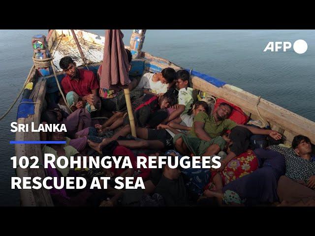 102 Rohingya refugees rescued at sea by Sri Lankan navy | AFP