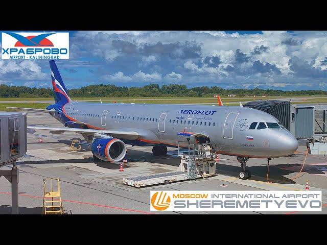Flight from Kaliningrad to Sheremetyevo, with the author's story. Aeroflot, A321. Summer, 2022