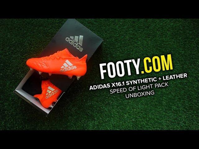 adidas Speed of Light X16.1 Solar Red Leather & Synthetic Unboxing