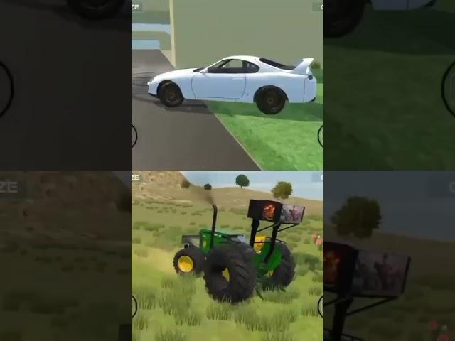 Tractor  vs supra mk4 ️ #anime #music #shortvideo #trending #viralvideo #tractorvideo #supra