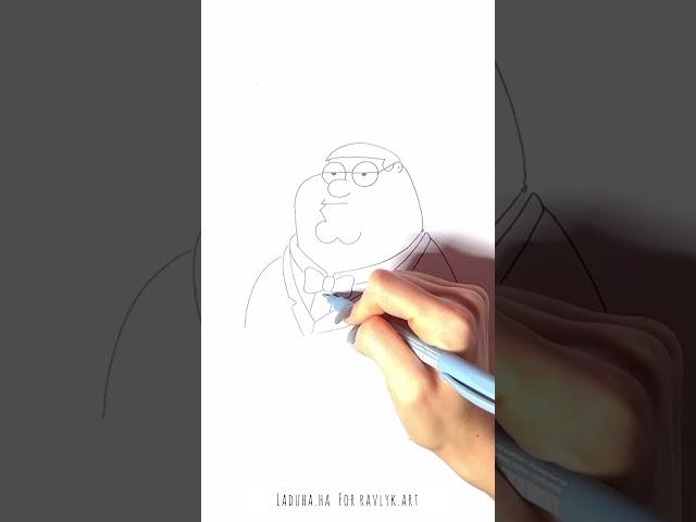  Hilarious Art Quest‍‍‍ Master Drawing Peter Griffin from Family Gu#shorts #drawing #RavlykArt